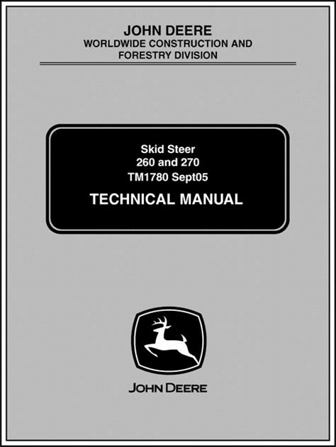 john deere 270 skid steer repair manual|john deere 270 for sale.